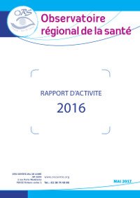 Couverture du rapport d'activité 2016