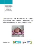 Exploitation des certificats de santé du 8e jour des enfants domiciliés en région Centre-Val de Loire et nés en 2020
