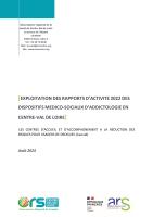 Exploitation des rapports d'activité 2022 des dispositifs médico-sociaux d'addictologie en Centre-Val de Loire - Caarud