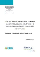 Une déclinaison du programme ICOPE par les acteurs du domicile : perceptions des professionnels impliqués et des usagers bénéficiaires